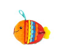 JOINPAYA 1pezzi Libro Di Stoffa Per Giocattolo Educativo Cartoon Forma Di Pesce Libretto Lavabile Per Sviluppo Sensoriale e Comfort Gengivale Colori Vivaci Per Apprendimento e Gioco