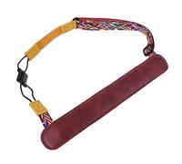 JOINPAYA 1pezzi Traditional Style Ukulele Strap Genuine Leather with Ethnic Design Adjustable and Comfortable for Acoustic Guitarists and Ukulele Players for Music