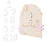 JOINPAYA 1set Carte Legno Per Ricordi Di Crescita Mensili Accessori Fotografici Per Nuovi Genitori Perfetti Per Commemorare Ogni Momento Speciale