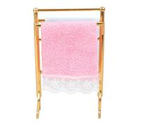 JOINPAYA 1set Mini Towel Rack Miniatura Per Decorazione Casa Delle Bambole Accessorio Chic e Vintage Per Bagno Compatte e Realismo Elevato Ottimo Per Scene Di Vita Reale
