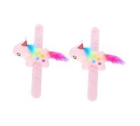 JOINPAYA 2 Braccialetti Slap Unicorno Peluche Bracciali Leggeri per Giocattoli per Feste Regali Divertenti per Compleanni e Eventi Design e Duraturo