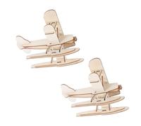 JOINPAYA 2 Modellini Aerei in Legno da Colorare Kit DIY per Giocattolo Costruzione Manuale per Sviluppo Abilità Cognitive e Creatività Legno Sicuro e Portatile per Hobby e Attività