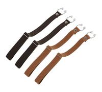 JOINPAYA 2 Paia Cinturini Elastici Antiscivolo per Lacci Scarpe Tacchi Alto Accessori Staccabili per Mantenere i Talloni Colori Marrone Scuro e Chiaro Comodi e senza Fibbie