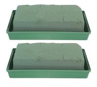 JOINPAYA 2 Pezzi Blocchi Floreali per Composizioni Floreali Fango Assorbente Base Floreale Leggera e Tagliabile per Decorazioni su Lapidi e Tombe Supporto Portafiori per Uso Funerario