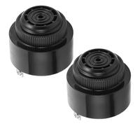 JOINPAYA 2 Pezzi Segnalatore Elettronico Attivo 12v Nero in Plastica e Lega | Suono Intermittente, Uscita Audio Chiara, Avvisatore per Impianti e Dispositivi di Sicurezza, Uso Domestico