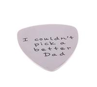 JOINPAYA 2 Plettri Per Chitarra - Acciaio Titanio Sottili Design A Lettere Unico Per Chitarra Per Papà Festa Del Papà Accessori Per Musicisti