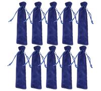 JOINPAYA 20 Pezzi Astuccio Bustina per Penne Coulisse Doppio Strato in Velluto Spesso, Borsa Portapenne Blu Portatile per Ufficio e Casa