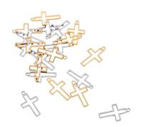 JOINPAYA 20 Pezzi Ciondoli Croce in Acciaio Inossidabile Traforati Mini Ciondoli Religiosi per Bracciali e Collane Fai da Te Accessori Cristiani Versatili per Gioielli e Portachiavi