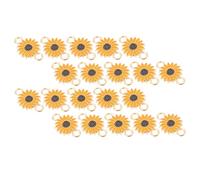 JOINPAYA 20 Pezzi Ciondoli Girasole Fai da Te Doppio Foro Accessori per Creazione Gioielli Collane e Orecchini Pendenti per Braccialetti e Portachiavi Materiali Artigianali Resistenti e
