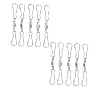 JOINPAYA 20 Pezzi Doppi Ganci Girevoli 360° per Appendere Mangiatoie per Uccelli Ganci a Vento Impermeabili in Metallo Clip Robuste per Luci Bandiere e Lanterne da Esterno