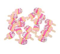 JOINPAYA 20 Pezzi Mini Ciondoli Alimentari in Pasta Polimerica a Forma di Gelato Colorati Cabochon Retro Piatto per Accessori Fai da Te Abbellimenti per Fermagli e Centri per Fiocchi per