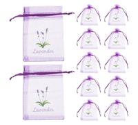 JOINPAYA 20 Sacchetti Vuoti in Rete di Garza Coulisse, Bustine Multiuso per Lavanda e Spezie, Sacchetti Rinfrescanti per Armadi e Casa, Confezione da 20 Pezzi Colore Viola Scuro,