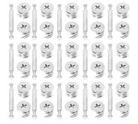 JOINPAYA 20 Set Kit Connettori Mobili Doppia Testa 48mm Raccordi Camma 3 in 1 per Riparazione e Montaggio Accessori Armadietti Cucina Salotto