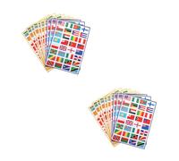 JOINPAYA 20fogli Adesivi Per Bandiera Nazionale Da Stickers Autoadesivi Per Eventi Sportivi e Decorazioni Facili Da Applicare e Sicuri Per Viso Stile Casual e Divertente