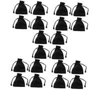 JOINPAYA 20pezzi Borsa Con Coulisse Per Gioielli e Piccoli Oggetti Da Sacchetti Neri Per Regali Di Nozze Compleanni e Feste Per Conservare Monete e Cosmetici
