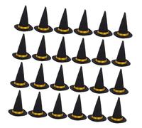 JOINPAYA 24 Pezzi Mini Cappelli da Strega Riutilizzabili e Robusti in Feltro Nero Accessori Classici e Festivi per Decorazioni Festa Halloween a Casa e Party