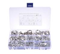 JOINPAYA 240 Pezzi Redancia per Fune in Acciaio Inox 304, Argento, per Cavo e Guida Wire, per Wedding e Farmer