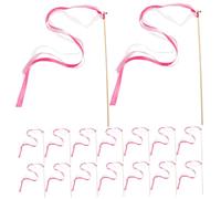 JOINPAYA 25 pezzi Bacchette Magiche con Nastro in Pizzo per Matrimonio e Festa Decorazioni Colorate Leggere e Portatili per Compleanni Shower Booth