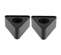 JOINPAYA 2pezzi Supporto Per Microfono in Abs Logo e Bandiera Triangolare Piccolo Logo Per Stazioni Nero Per Interviste Riunioni Conferenze Stampa Canto Ktv