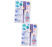 JOINPAYA 2sets Adesivi Rimovibili Righello Decorazione Per Camerette e Misurazione Sticker Per Camera e