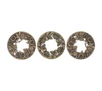 JOINPAYA 3 Pezzi Copricandele in Metallo Vintage Paralume Decorativo in Rilievo, Coperchi per Barattolo di Candela Profumata Ventilazione Ottimizzata, per Combustione Uniforme e Uso