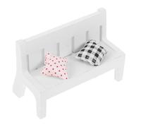 JOINPAYA 3 Pezzi Doppia Sedia in Legno Scala Arredamento Sedia Da Veranda in Miniatura Mobili Da Giardino Delle Fate Elementi Mini Decorazione Paesaggio Casa Di Legno Bianca