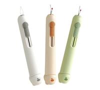 JOINPAYA 3 Pezzi Infila Ago e Scucitore 2 in 1 a Forma di Orso Strumento per Cucito a Mano Vano Porta Aghi Infila Ago Rapido per Ricamo e Punto Croce Portatile per Casa e Viaggi