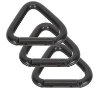 JOINPAYA 3 Pezzi Moschettone in Alluminio per Arrampicata Clip Resistente per Escursionismo e Outdoor Fibbia Portachiavi Sicura e Durevole Nero