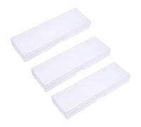 JOINPAYA 3 Pezzi Portapennelli da Pittura in Plastica Pp Trasparente Opaco Ampio Scomparto per Pennelli e Matite, Custodia Portatile per Disegno e Organizzazione Pulita