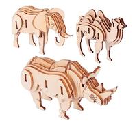 JOINPAYA 3 Pezzi Puzzle Legno Animali da Cammello e Educativo per Facile da Assemblare e Promuove