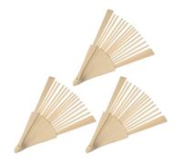 JOINPAYA 3 Pezzi Telaio per Ventaglio Pieghevole in bambù, 23cm, 16 Stecche, Beige, Grezzo, Portatile, per Fai da Te, per Collezionisti e Amanti della Cultura, per Eventi All'aperto