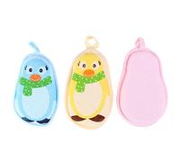 JOINPAYA 3pezzi Spugna da Bagno per Bimbo Spugna da Doccia Resistente di Spugne Delicate per Ragazzo Ragazza Cordino per Appendere per Bagnoschiuma