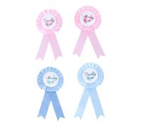 JOINPAYA 4 Distintivi Decorativi per Compleanno per Blu Mommy To Rosa Daddy To Be Accessori Creativi per Party Brooches Adorabili per Festeggiare con