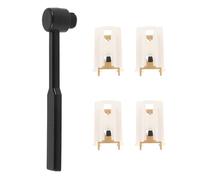 JOINPAYA 4 Pezzi Aghi per Giradischi Vintage con Asta in Alluminio e Spazzola per Pulizia Stilo di Ricambio per Fonografo e Giradischi Resistente Alta Fedeltà per Amanti della Musica