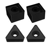 JOINPAYA 4 Pezzi Bandiere Microfono per Interviste Supporto Logo Quadrato e Triangolare Nero Set Stazioni Microfono Stabili e Compatibili per Uso Professionale Broadcast e Reportage