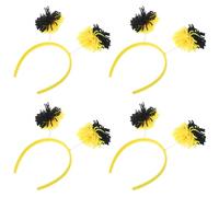 JOINPAYA 4 Pezzi Cerchietti per Chioma a Tema Ape Pompon Soffici, Fascia Costume Recita Scolastica e Cosplay, Accessori per Feste e Bomboniere Patriottiche