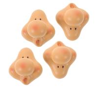 JOINPAYA 4 Pezzi Facce di Folletto in Resina 3d per Lavoretti di Pasqua e San Valentino, Espressioni Dettagliate per Bambole e Volti di Folletto, Facili da Installare