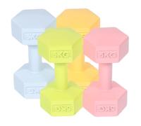JOINPAYA 4 pezzi Mini manubri : Bambole Attrezzatura sportiva Manubrio Miniatura Casa delle bambole Accessori per il fitness Per la decorazione della palestra della casa delle bambole