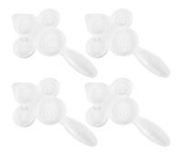 JOINPAYA 4 Pezzi Stampo per Dolci in Abs Bianco con Motivi Decorativi, Facile da Pulire, per Home Baking e Dolci da Forno, Design Vario per Diverse Occasioni