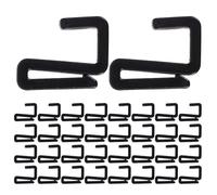 JOINPAYA 40 Ganci a S in Plastica Nera per Rack Piatti Ganci Portaoggetti Piatti Antiscivolo da 2mm, Set 40 Pezzi per Armadio, Bagno e Garage, Montaggio senza Foratura, Resistente