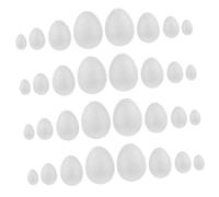 JOINPAYA 40 Pezzi Uova di Pasqua in Schiuma Bianche per Decorazione Fai da Te, Non Deformabili, Stimolano L'immaginazione, e Feste di Pasqua