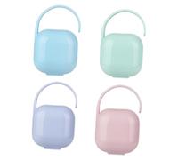 JOINPAYA 4pezzi Contenitore Per Ciuccio Portatile in Plastica Scatola Per Ciuccio Per Ragazzo Ragazza Ragazza Facile Da Agganciare Passeggini e Borse Per Pannolini Custodia Igienica