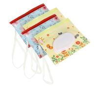 JOINPAYA 4pezzi Porta Salviette Umide in Sacchetto Appendibile Distributore di Fazzoletti Umidi Riutilizzabile Contenitore per Salviette Umite Chiusura Automatica per Ragazza Cosmetici