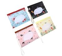 JOINPAYA 4pezzi Scatola per Salviette Borsa per Trasporto di Salviette Custodia Portatile per Fazzoletti Umidi Umidificate in Eva