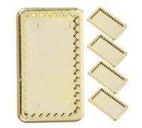 JOINPAYA 5 Pezzi Piatto D'oro in Miniatura Casa Natale Guidato Miniature Bambola Cose in Miniatura Piatto Piccolo Mini Piatto Per Alimenti Piccolo Di Vassoio Golden Plastica