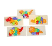 JOINPAYA 5 Pezzi puzzle di dinosauri Preschool giocattoli piccoli puzzle puzzle per puzzle colorato per i più piccoli puzzle in legno per Di legno