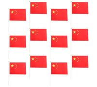 JOINPAYA 50 pezzi Bandiere Cinesi con Asta in Poliestere e Decorazione Nazionale per Interni e Feste per Casa Ufficio e Giardino