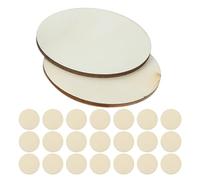 JOINPAYA 50 Pezzi Dischi di Legno Tondo Naturale 100Mm per Decorazioni Fai da Te Cerchi Artigianali Lisci per Pittura e Bricolage per Ornamenti e Sottobicchieri Creativi