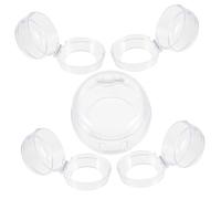 JOINPAYA 5pezzi Copri Manopole Per Piano Cottura in Plastica Nera Protezione Per Cucina Sicurezza Per Ragazzo Ragazza Risparmio Ed Energia