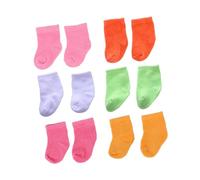JOINPAYA 6 Paia calzini per bambole piccolo mini Accessori delle bambole Bianco bambolina graziosi calzini pelosi calzini per bambola calze per bambole calze giocattolo calze neonato stoffa